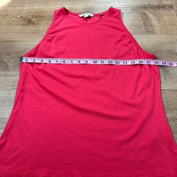 Boden High Neck Crew Tank Top Size 10 Pink Cotton Blend - Picture 7 of 9